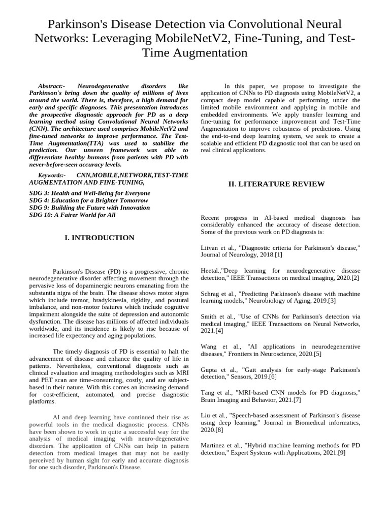 Parkinson's Disease Diagnosis with CNNs | PDF | Parkinson's Disease ...