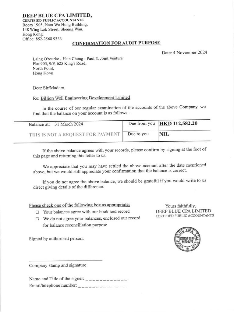 AR Confirmation Laing O'Rourke 20240331 | PDF