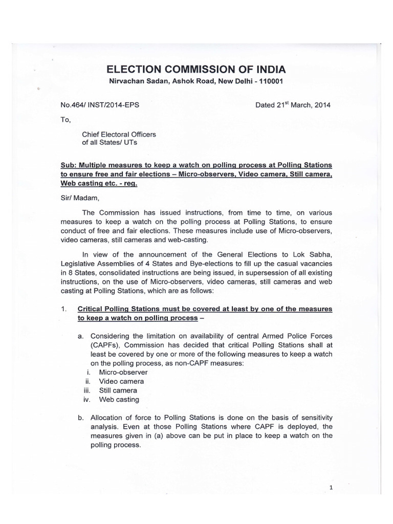 Guidelines for Micro-Observers in Elections | PDF | Absentee Ballot ...