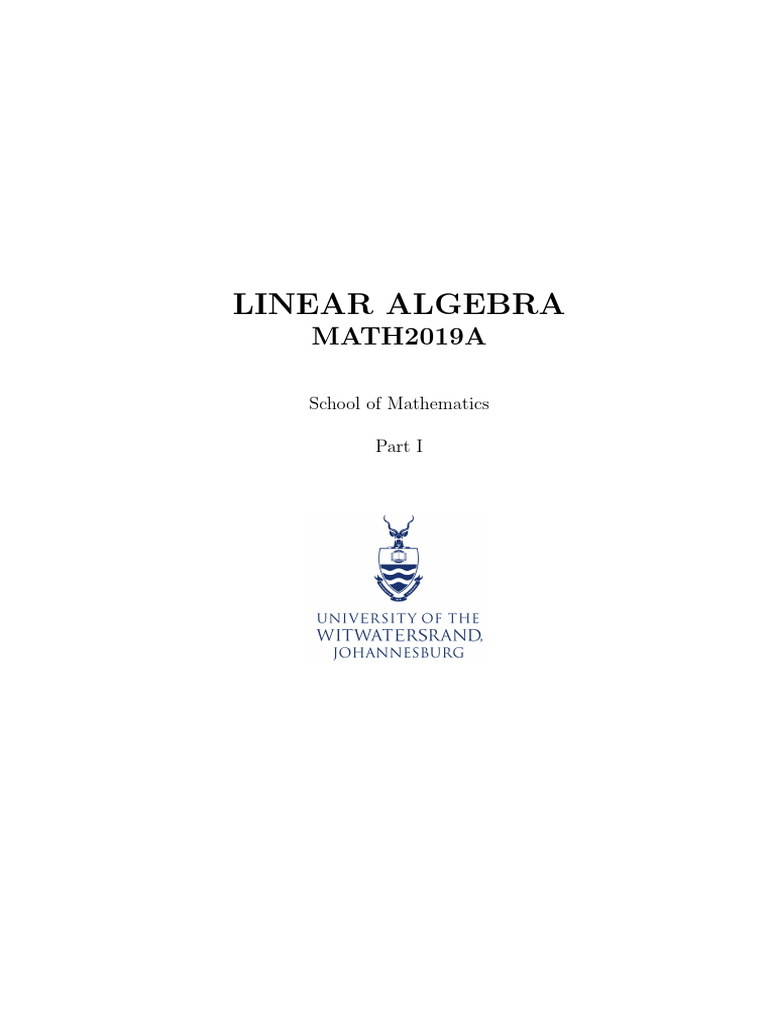 Linear Algebra Concepts and Definitions | PDF | Linear Map | Field ...