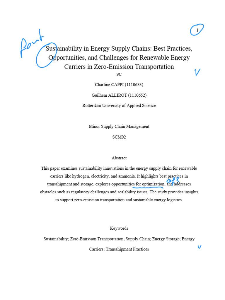 Sustainable Energy Supply Chain Innovations | PDF | Sustainable Energy ...