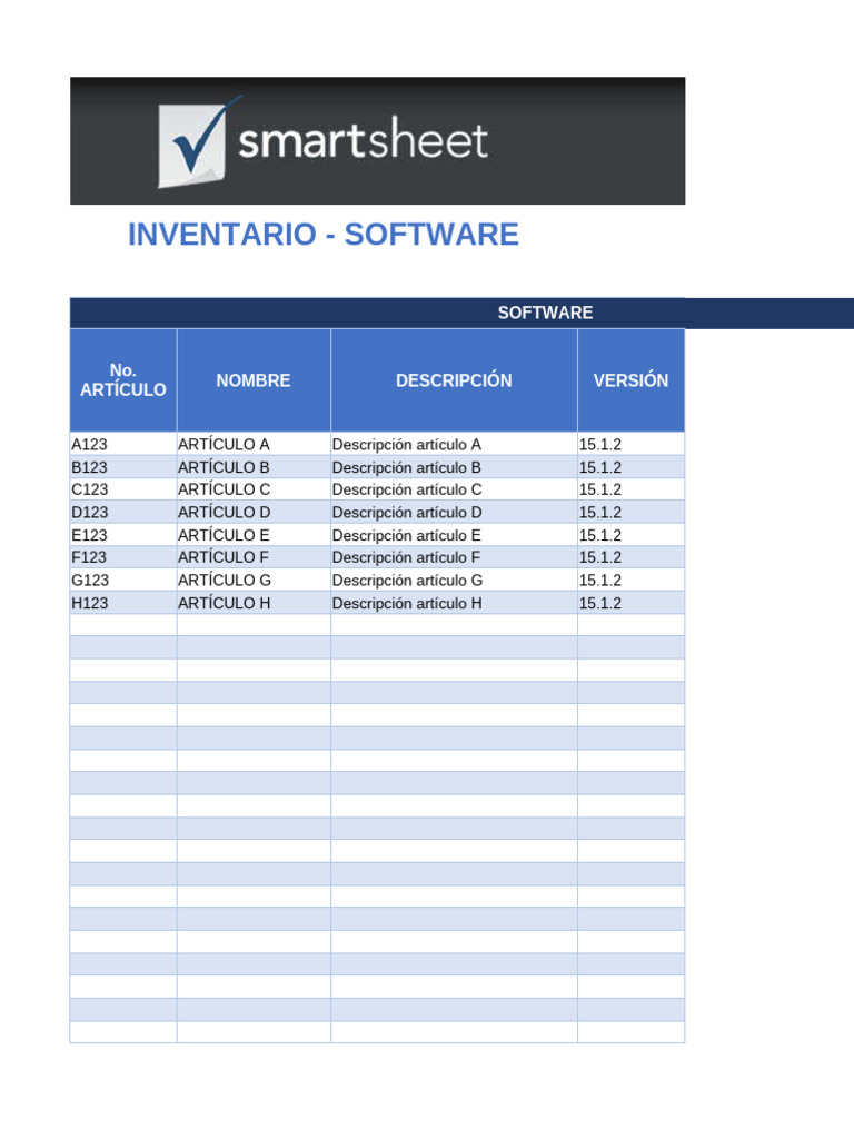Software Inventory Tracking Template | PDF | Hardware de la computadora ...
