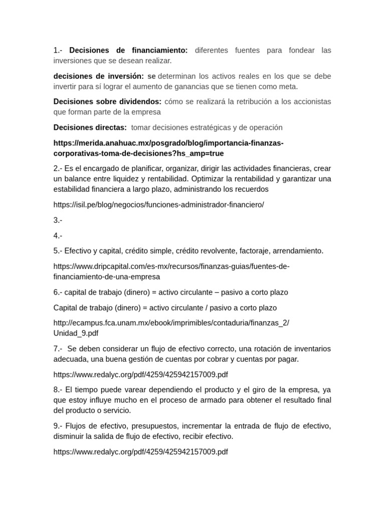 Fuentes y decisiones de financiamiento empresarial | PDF | Bancos ...