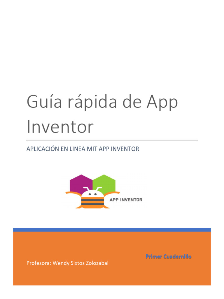 Guía de MIT App Inventor para principiantes | PDF | Aplicación movil ...