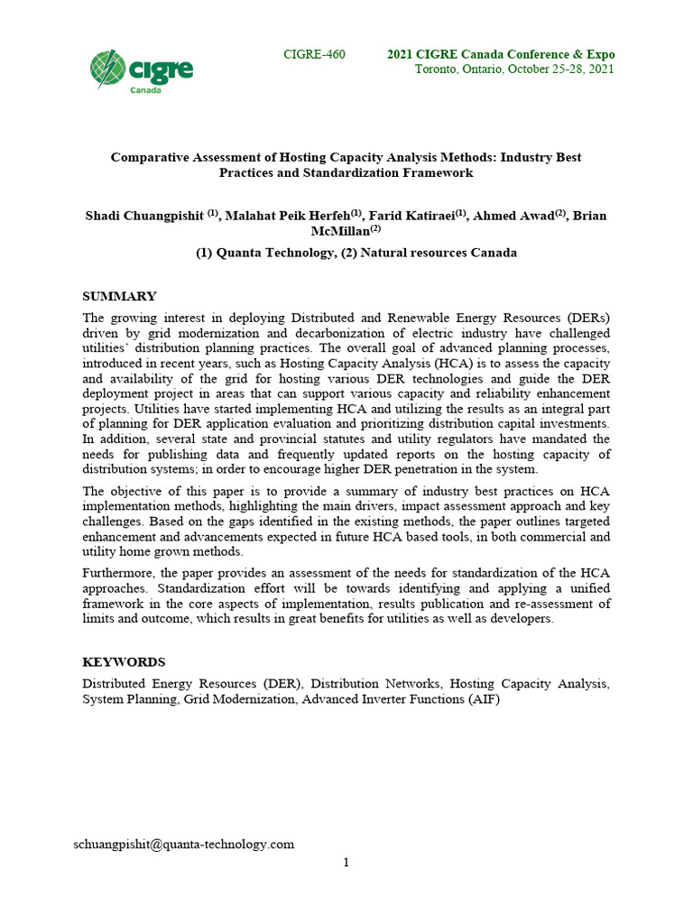 Best Practices in Hosting Capacity Analysis | PDF | Electrical Grid ...