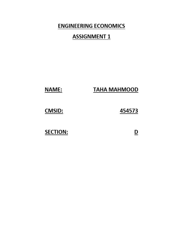 Engineering Economics Pdf