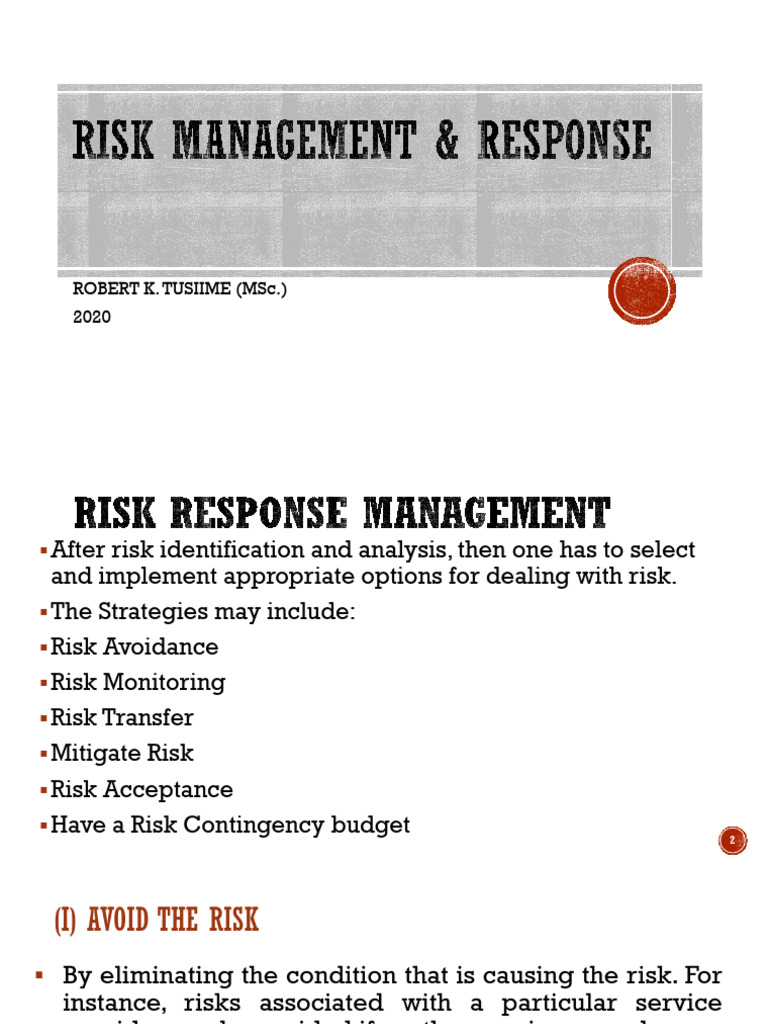 Risk MGT Response - RT | PDF | Risk | Risk Management
