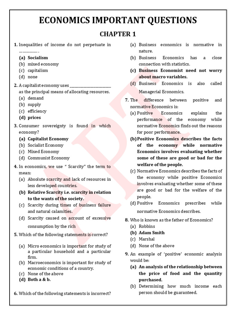 Eco Booklet Ques Imp Yt | PDF | Monopoly | Elasticity (Economics)