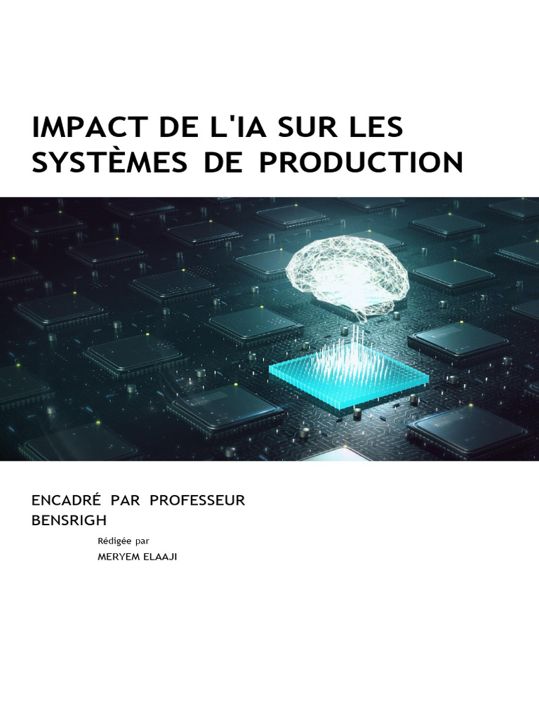 Impact de l'IA sur la production industrielle | PDF | Intelligence ...