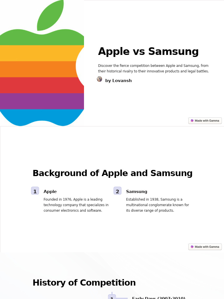 Apple vs Samsung: A Competitive Overview | PDF | Apple Inc. | Samsung