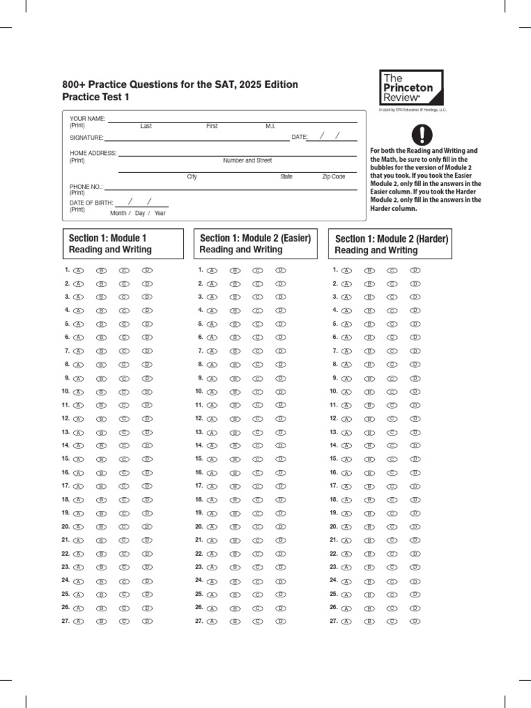 800+ SAT Practice Questions 2025 | PDF | Standardized Tests | Tests