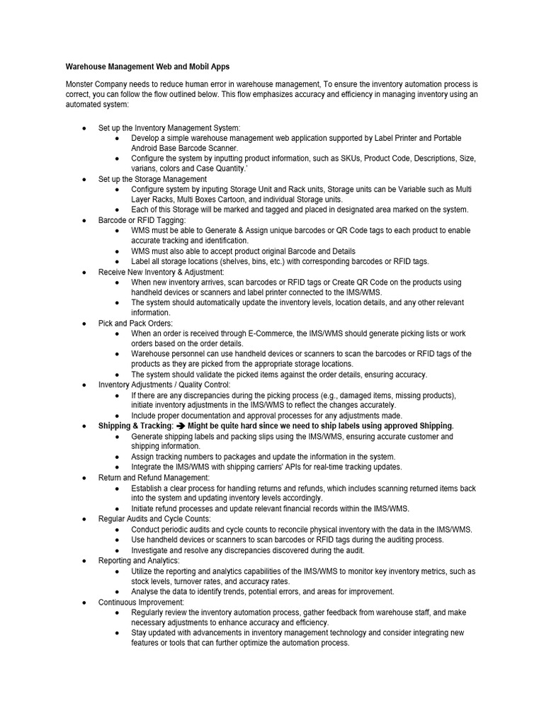 Optimizing Warehouse Management with WMS | PDF | Barcode | Warehouse
