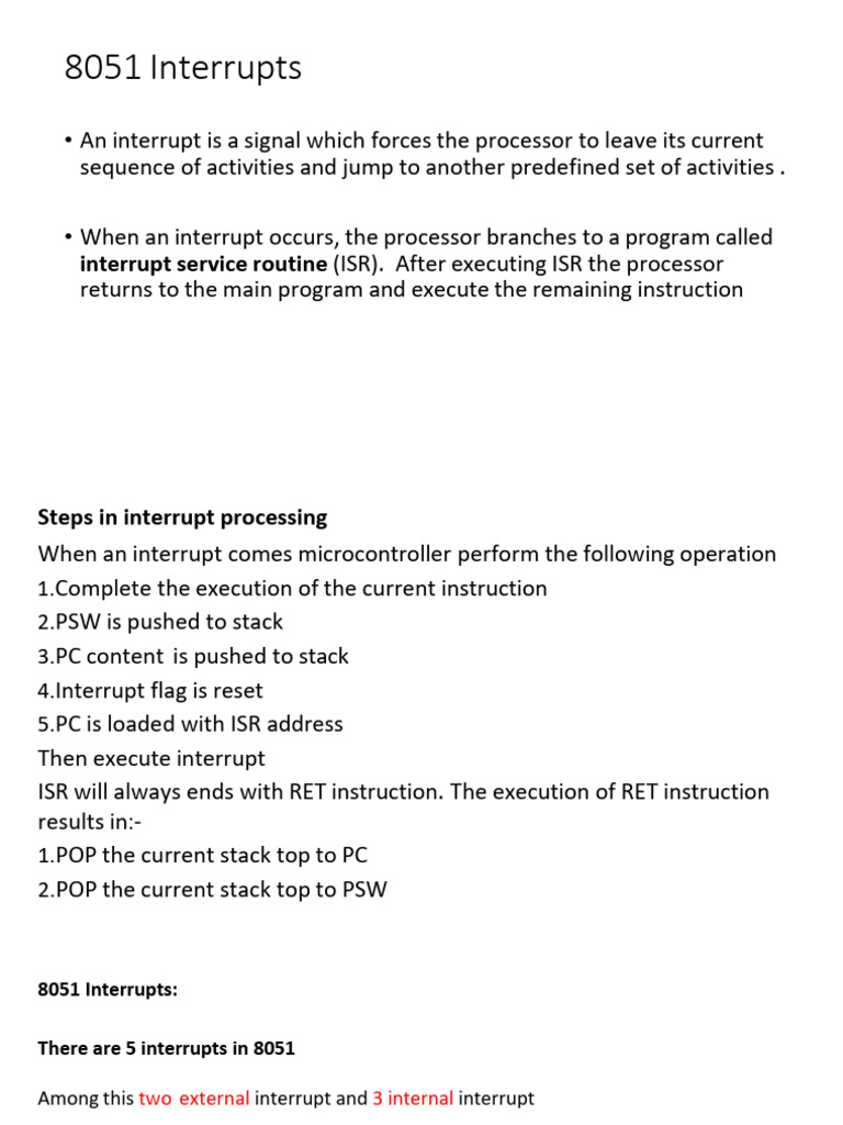 8051 Interrupt Priority and Registers | PDF | Digital Electronics ...