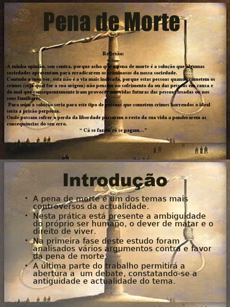 Argumentos Contra a Pena de Morte | PDF | Pena de morte | Morte