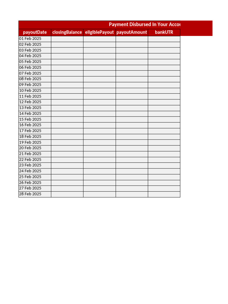 Payment Disbursement Status Report | PDF