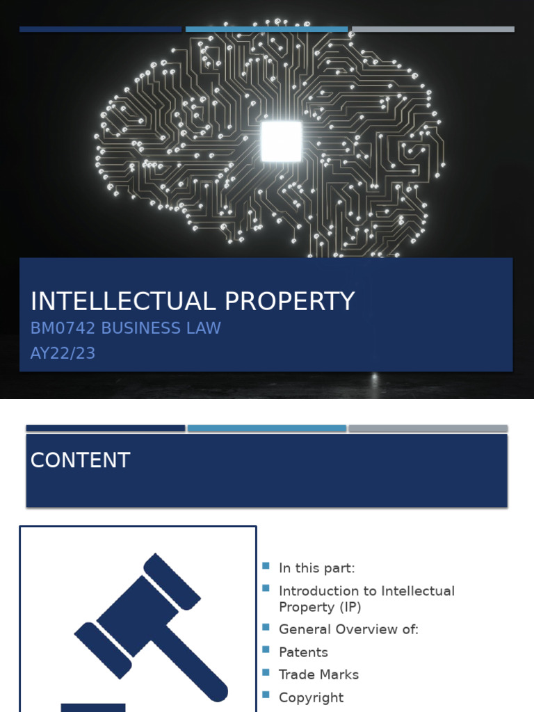 Intellectual Property Law BM0742 | PDF | Intellectual Property | Trademark