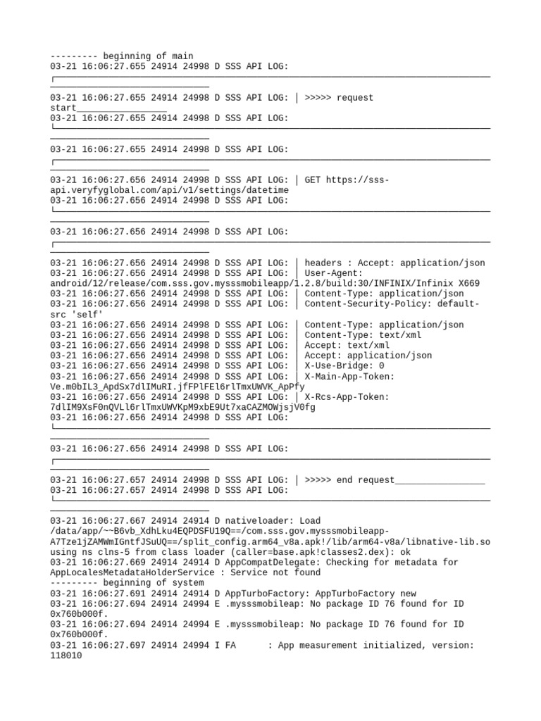 SSS API Log Request Details | PDF | Information Technology | Computer ...