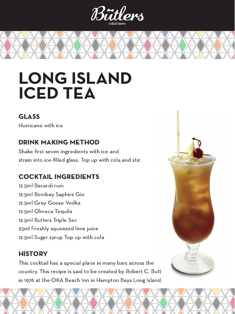Long Island Iced Tea Recipe | PDF