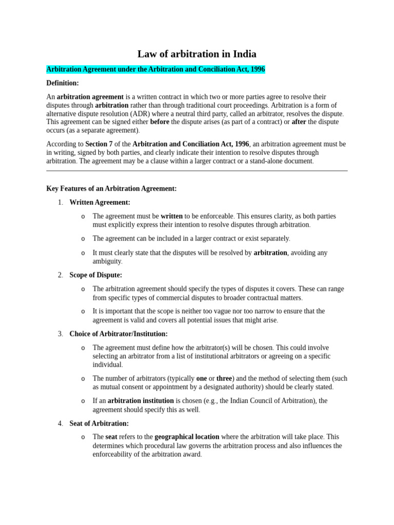 unit 2 adrs mine notes | PDF | Arbitration | Arbitral Tribunal