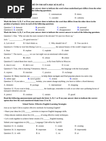 ĐỀ GIỮA KÌ 2 SO 1