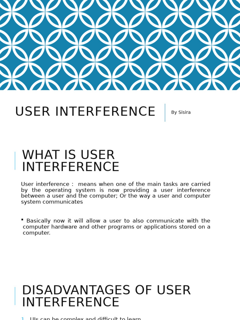 User Interference: Pros and Cons | PDF | Graphical User Interfaces ...