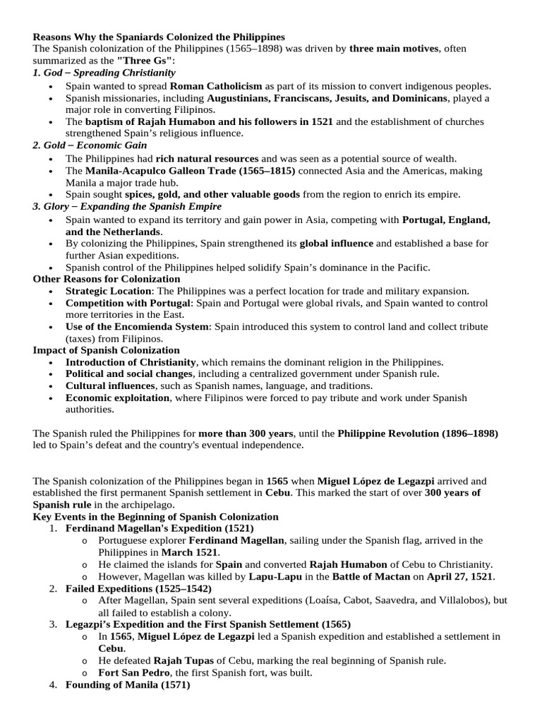 Spanish Colonization of the Philippines | PDF | Cebu | Philippines