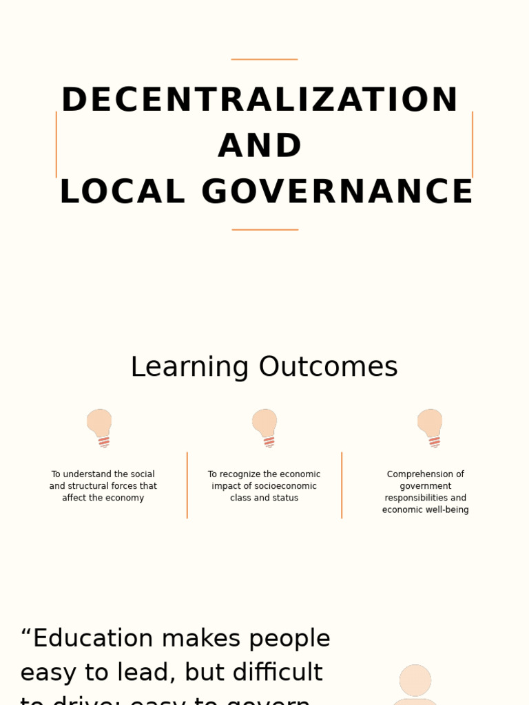 Decentralization and Local Governance - 20250312 - 075730 - 0000 | PDF ...