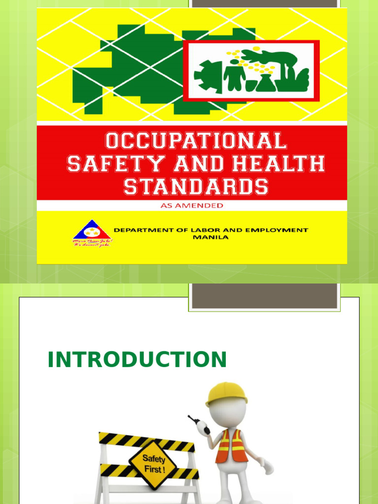 Overview of Occupational Safety Standards | PDF | Occupational Safety ...
