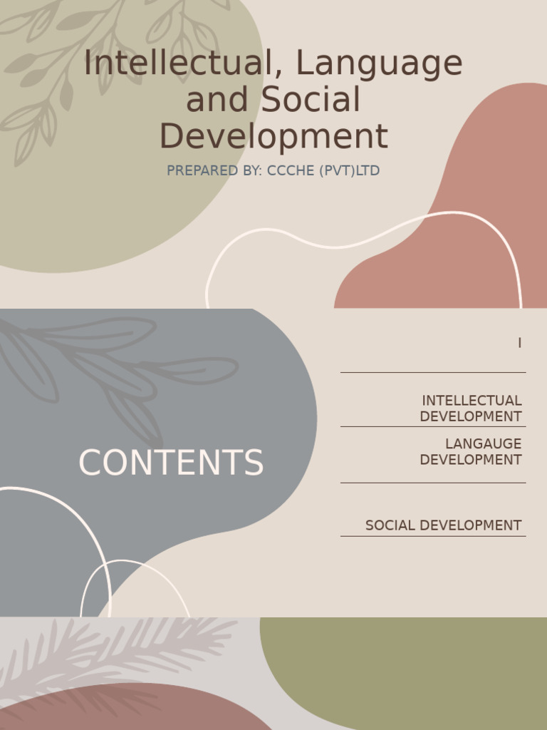 Intellectual, Language and Social Development - Day 7 | PDF | Language ...