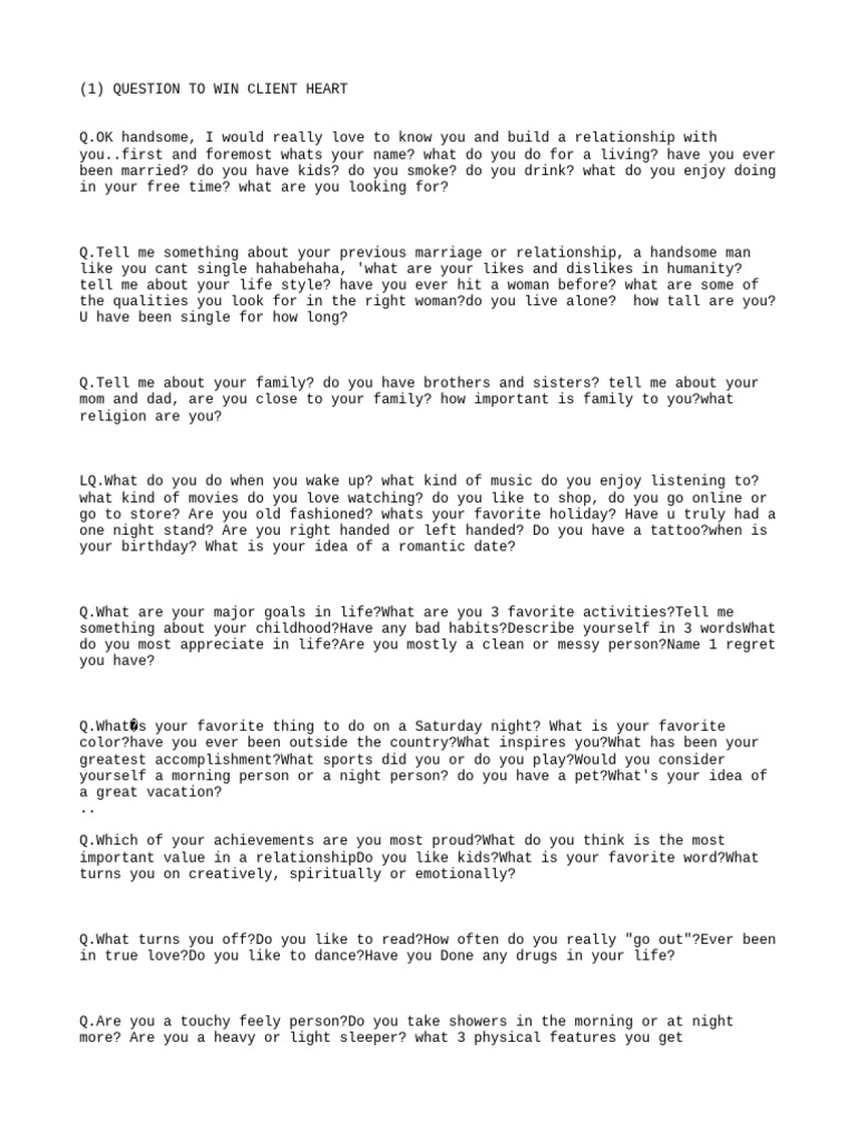 Questions to Build Client Relationships | PDF