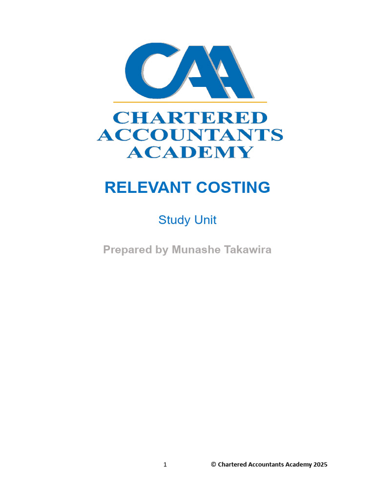 Relevant Costing for Decision-Making | PDF | Opportunity Cost | Cost