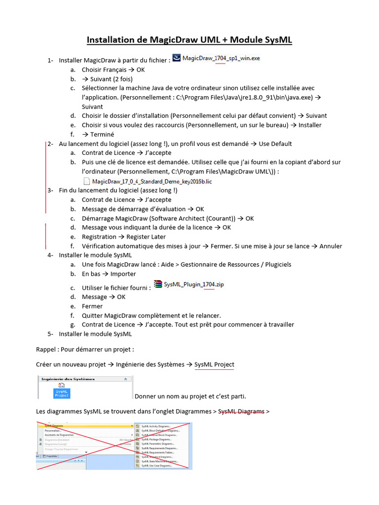 Installation de MagicDraw et SysML | PDF | Logiciel | Langage de ...