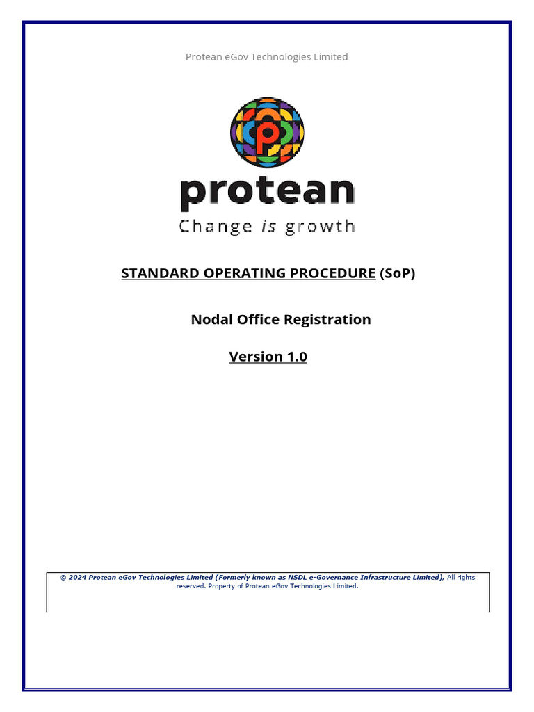 Nodal Office Registration SOP | PDF