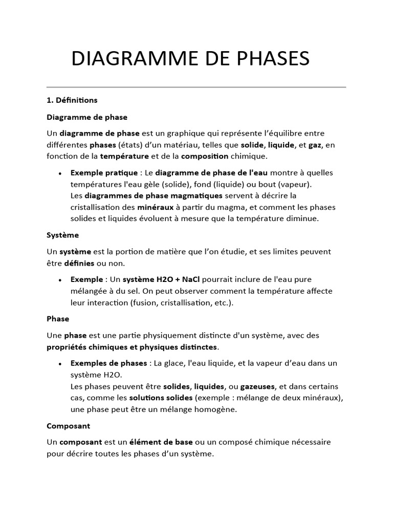 Diagrammes de phase et cristallisation | PDF | Dioxyde de silicium ...