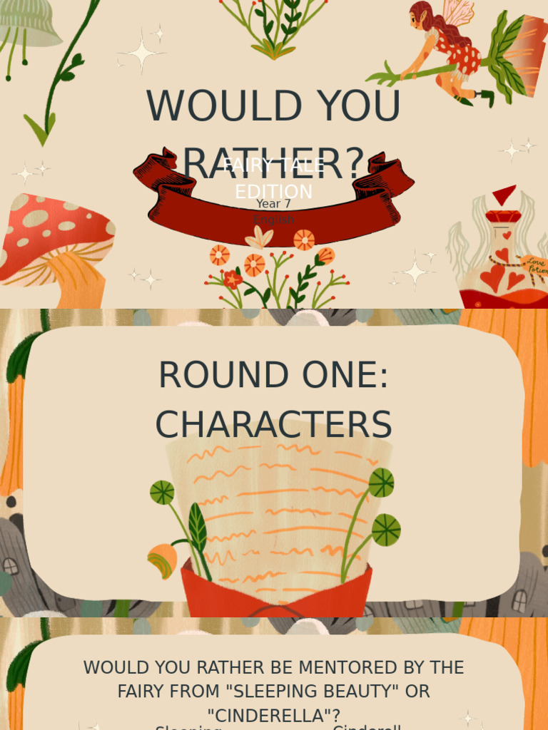 Would You Rather Fairy Tale Edition Educational Quiz Presentation in ...