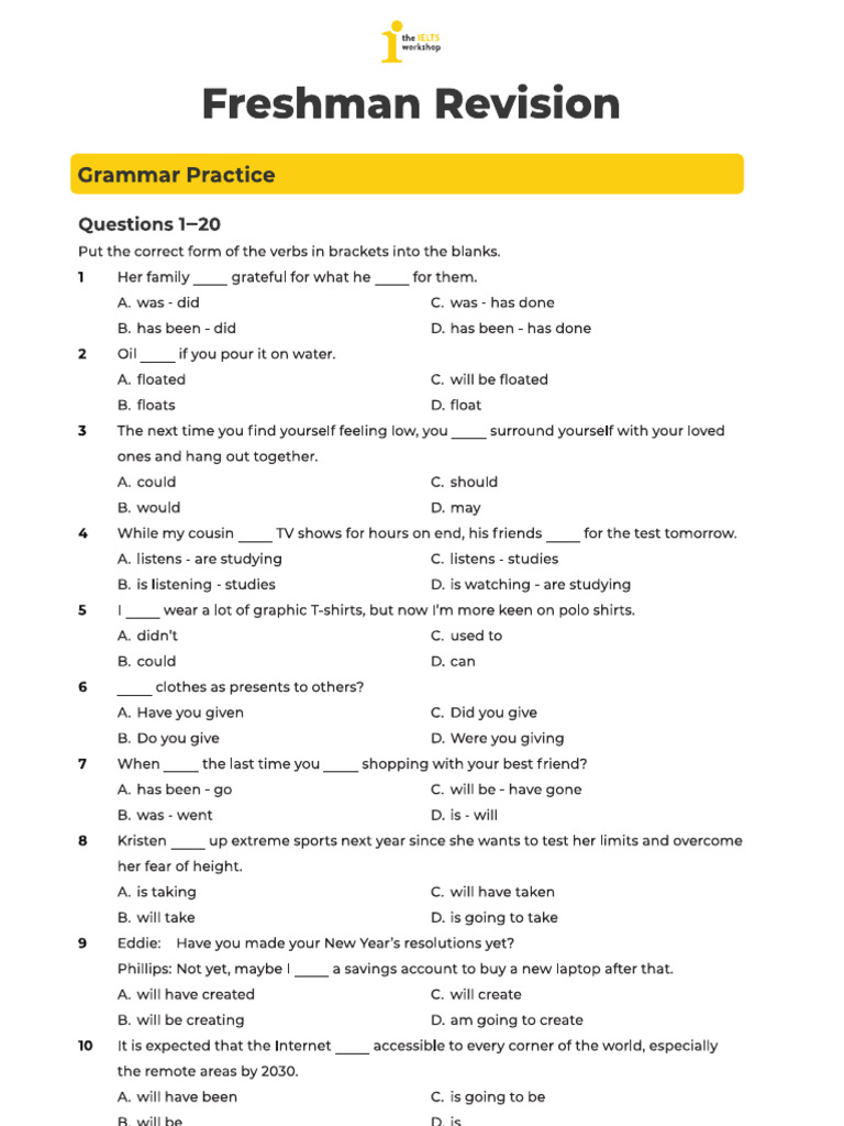 FM Revision (Question Sheet) | PDF