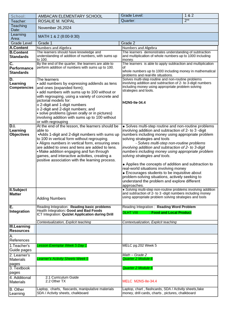 Grade 1 & 2 Math Addition Strategies | PDF | Learning