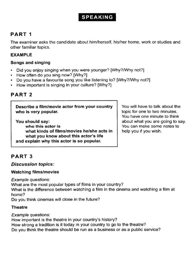 Speaking IELTS | PDF