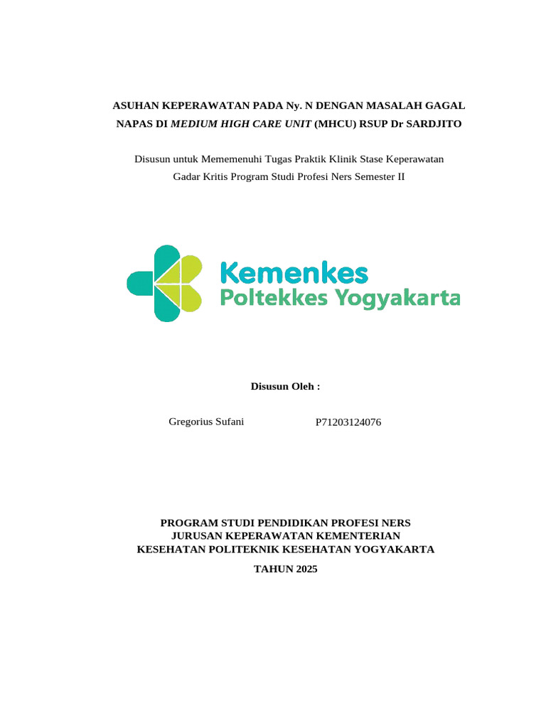 Asuhan Keperawatan Gagal Napas di MHCU | PDF