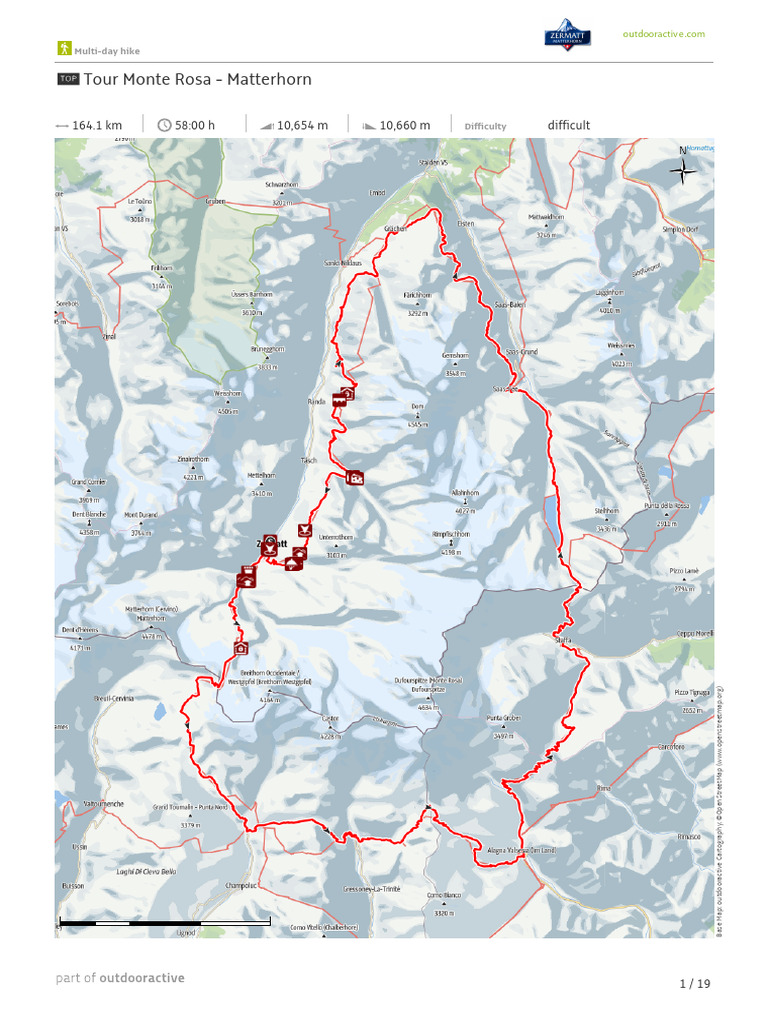 Tour Monte Rosa: Matterhorn Hike Guide | PDF