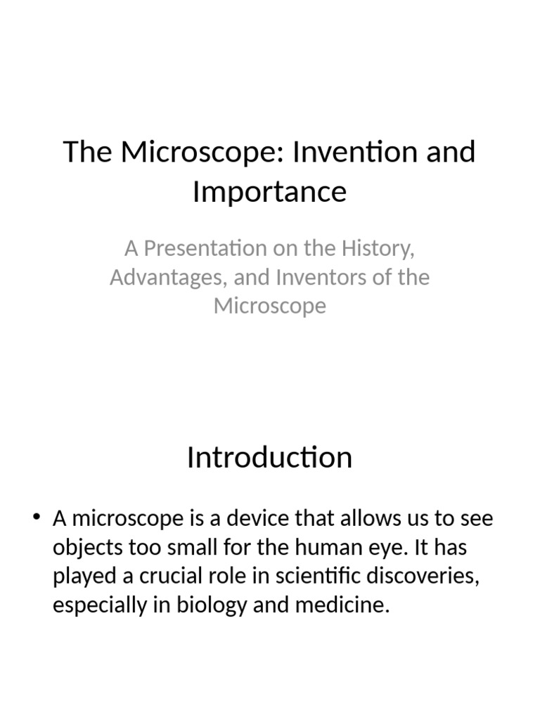 History and Impact of the Microscope | PDF