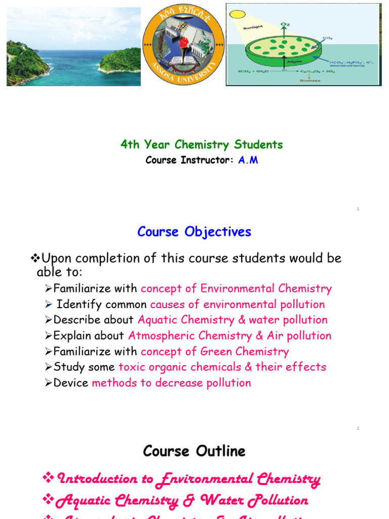 Environmental Chemistry Course Overview | PDF | Atmosphere Of Earth | N Ox
