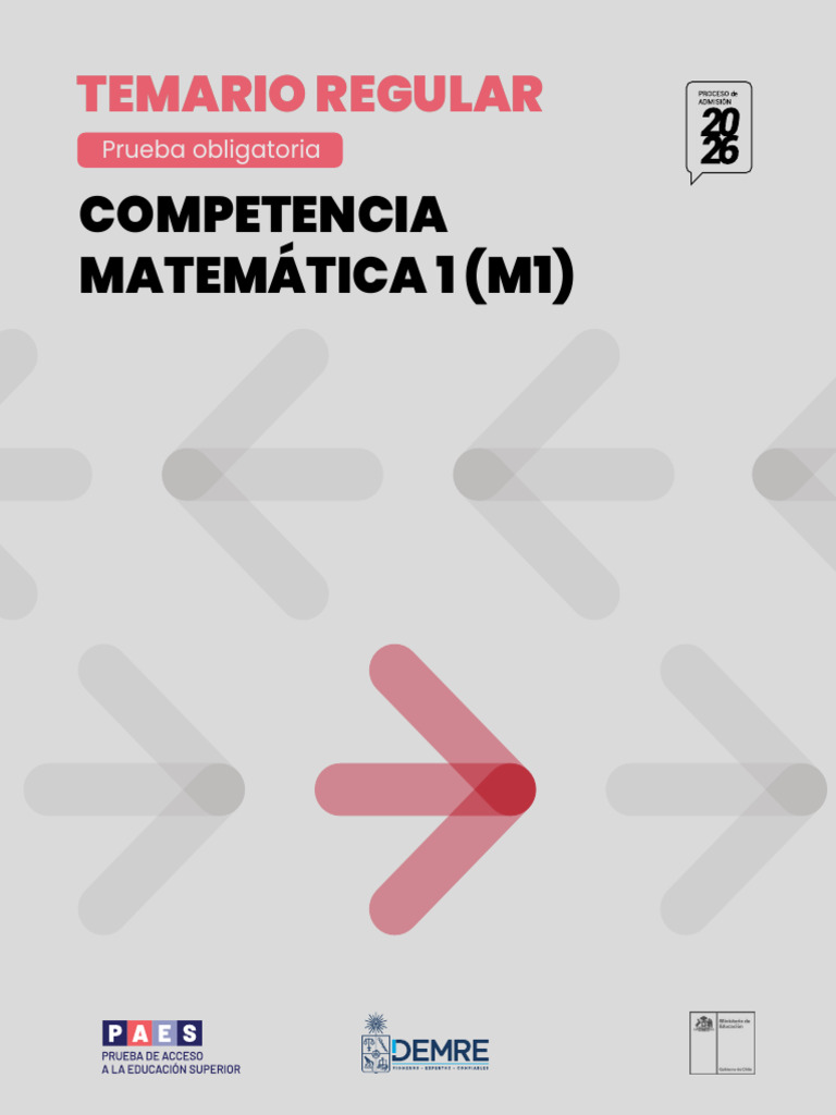 Temario PAES Matemáticas M1 2026 | PDF | Ecuaciones | Matemáticas