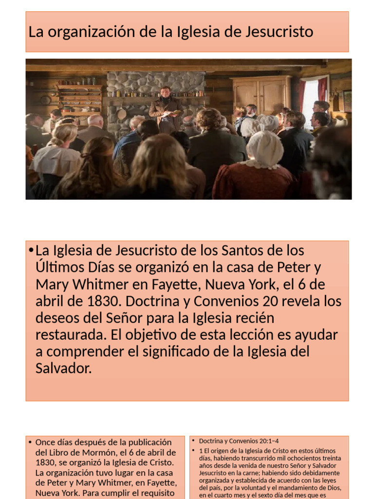 Organización de la Iglesia de Jesucristo | PDF | Iglesia cristiana ...