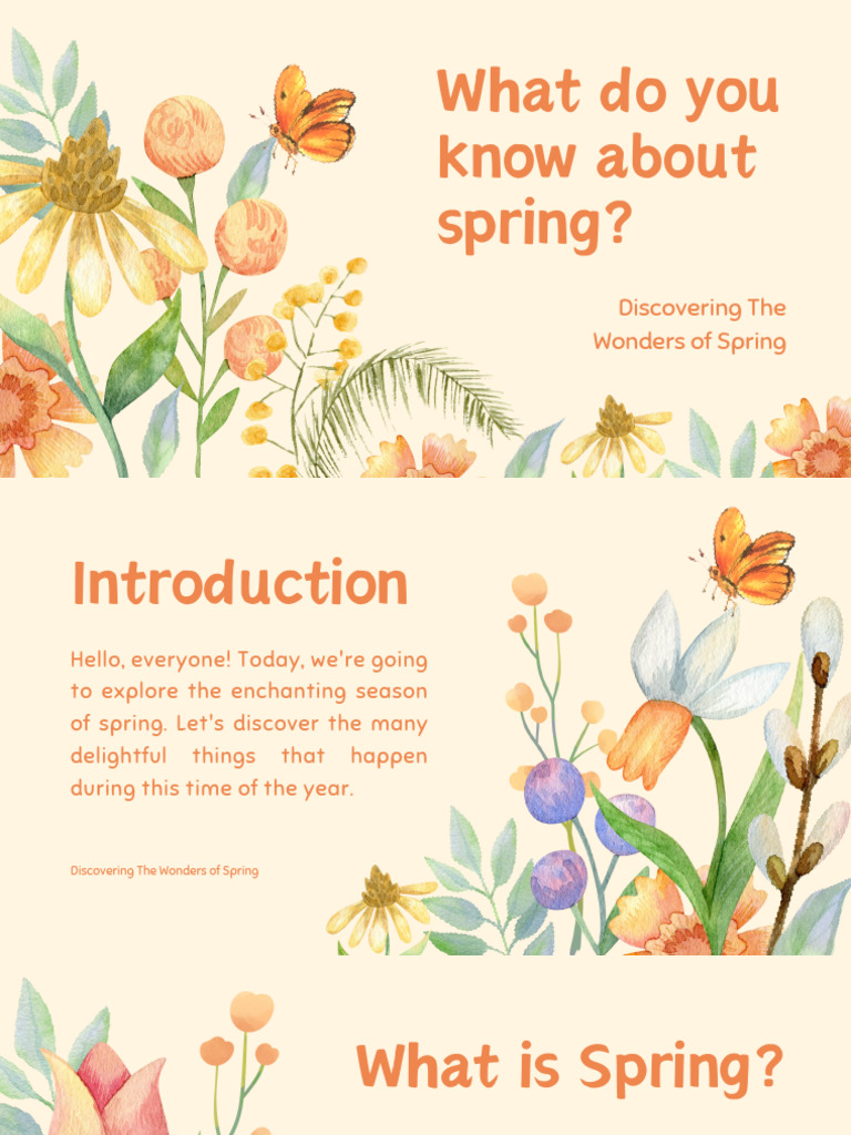 Spring Presentation design | PDF | Flowers