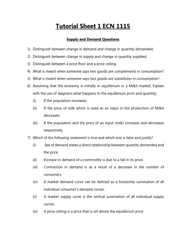 Supply and Demand Concepts Explained | PDF | Demand | Supply (Economics)