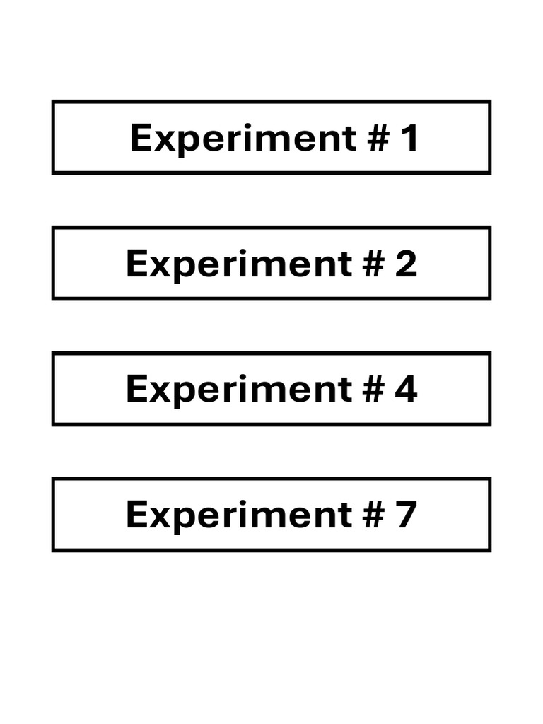 List of Experiments 1-12 | PDF
