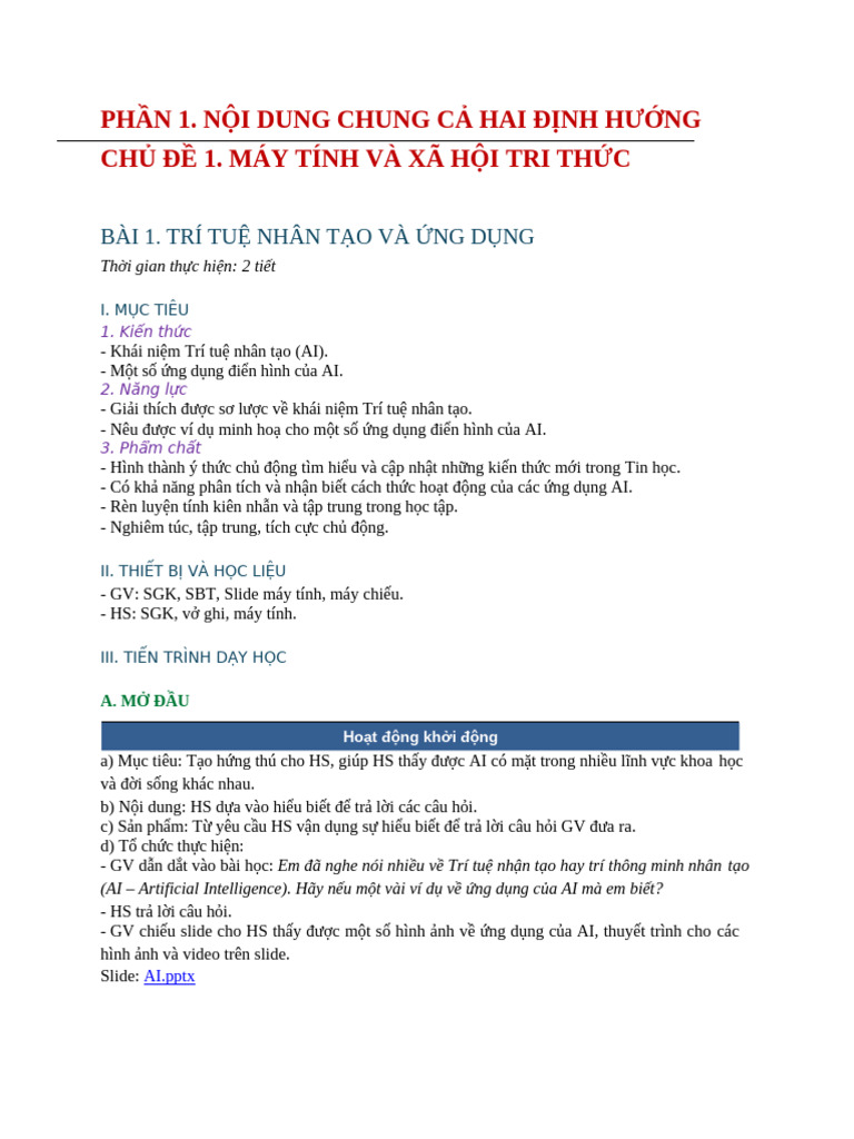 Bai 1 Tin 12 | PDF