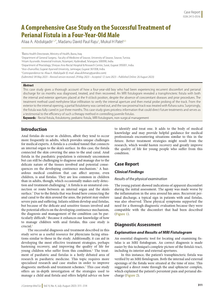 14 Case+Report+India+-+Research+3 V2 | PDF | Medical Diagnosis | Surgery