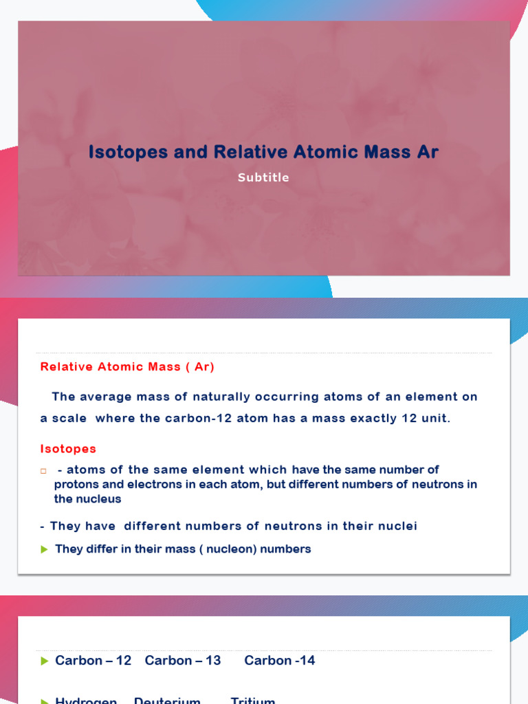 Isotopes and Atomic Mass Explained | PDF | Atoms | Ion